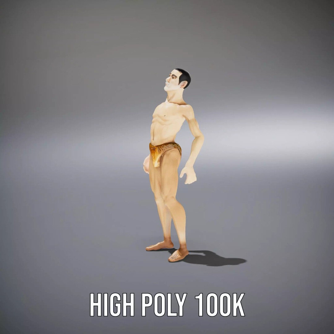 Realistic Male Anatomy 3D Model – Low Poly & Game Ready for Education - View 8
