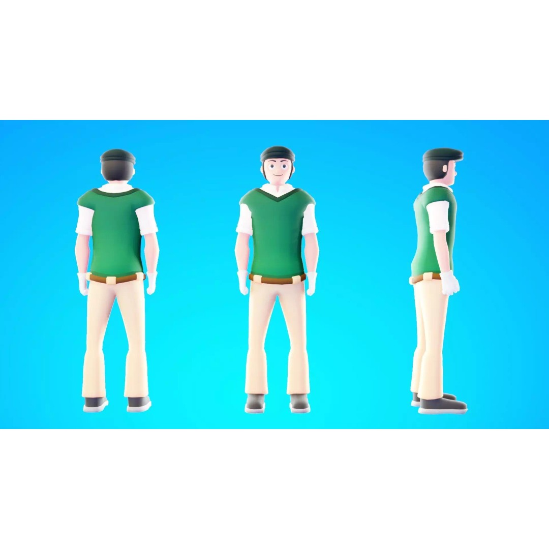 Casual Character Pack 3D Model – Low Poly Rigged NPCs, FBX - View 17