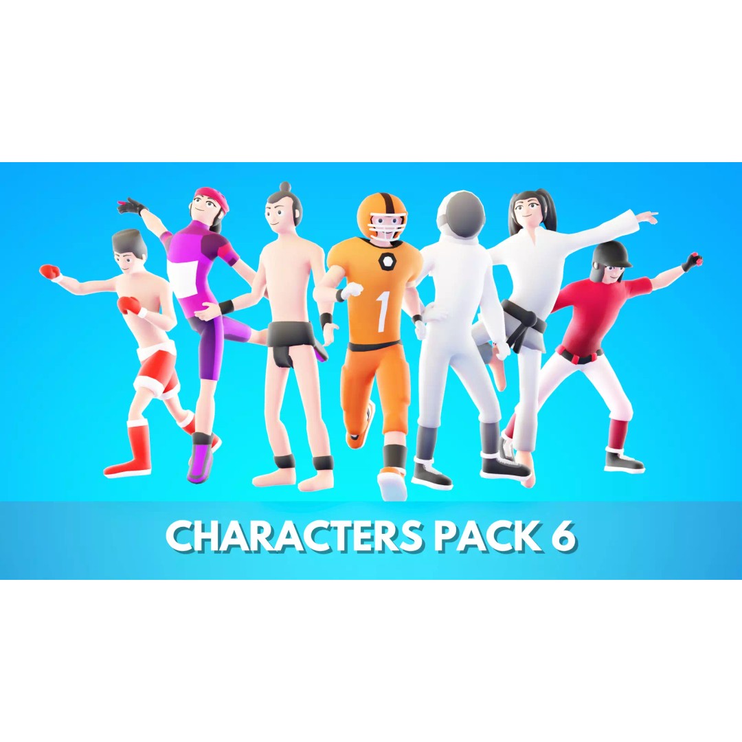 Casual Character Pack 3D Model – Low Poly Rigged NPCs, FBX - View 2