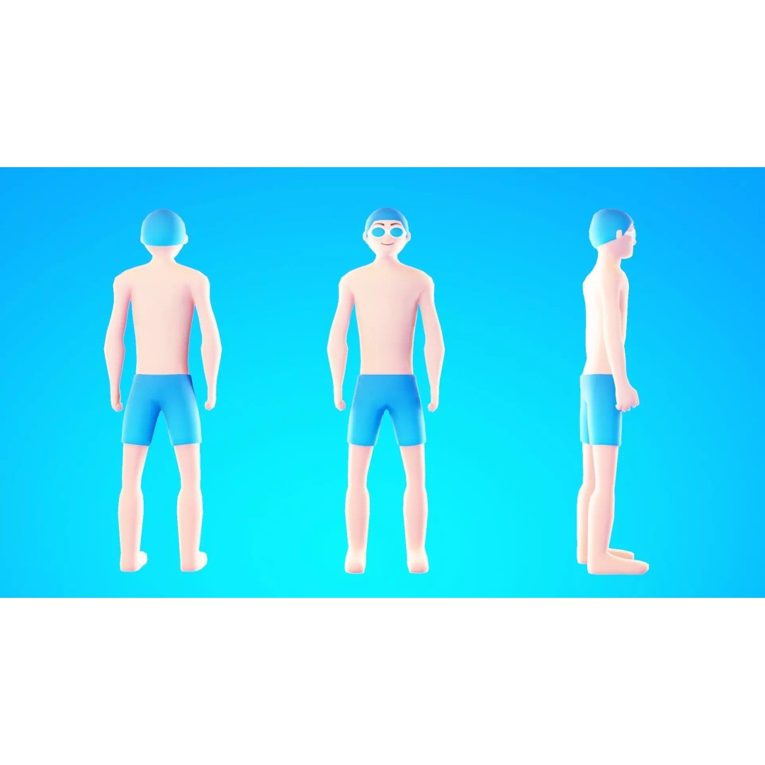 Casual Character Pack 3D Model – Low Poly Rigged NPCs, FBX - View 21