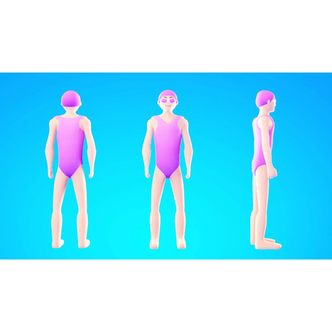 Casual Character Pack 3D Model – Low Poly Rigged NPCs, FBX - View 22