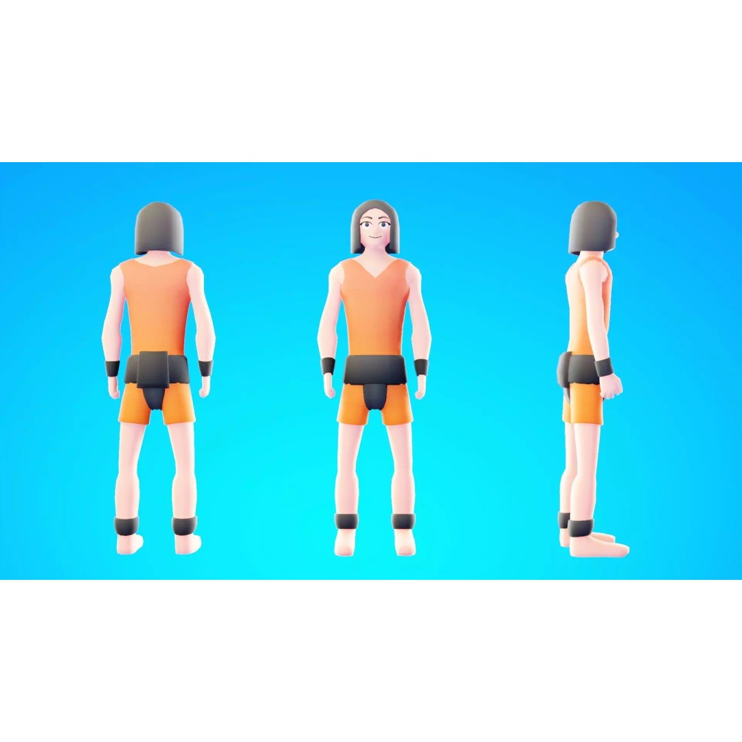 Casual Character Pack 3D Model – Low Poly Rigged NPCs, FBX - View 6