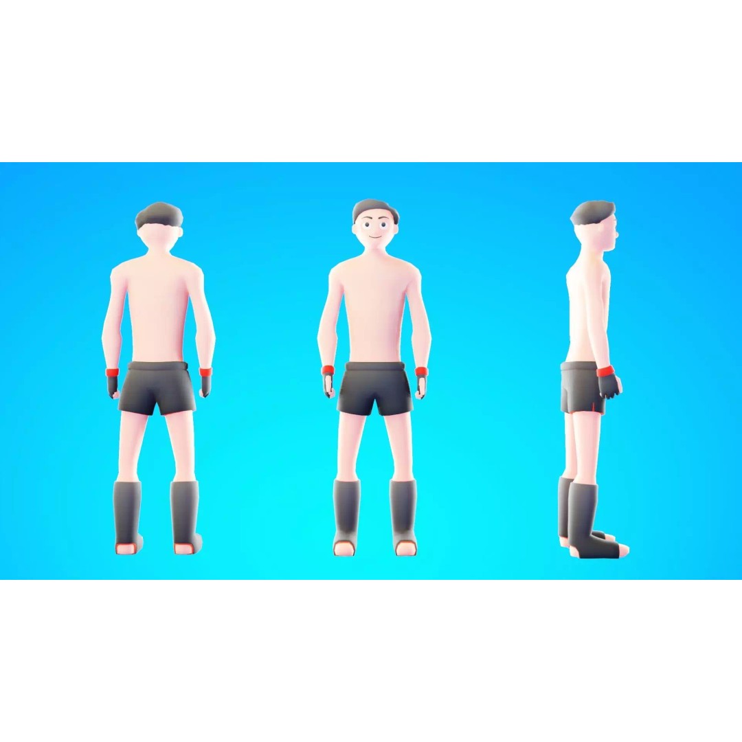 Casual Character Pack 3D Model – Low Poly Rigged NPCs, FBX - View 7