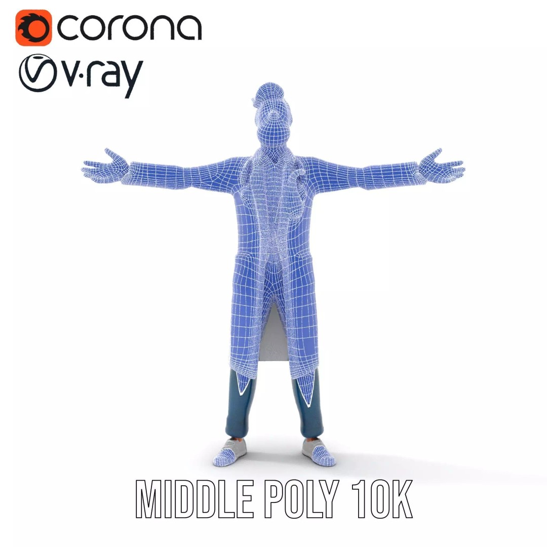 Doctor Character 3D Model – Professional Low-Poly Asset for Animation - View 19