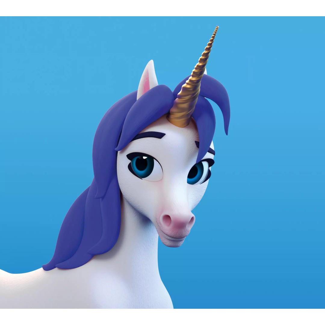 Unicorn 3D Model – Low Poly Character with Rigging and Textures - View 2