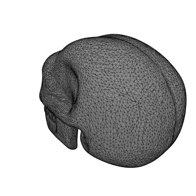 Stylized Wooden Skull 3D Model – Low Poly Game Asset, PBR Textures