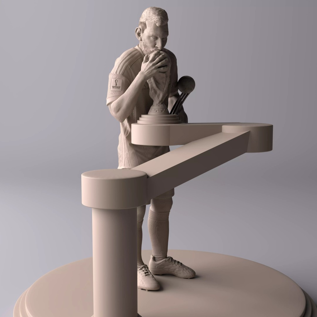 Lionel Messi 3D Model – Premium Statue Collectible, FBX & OBJ