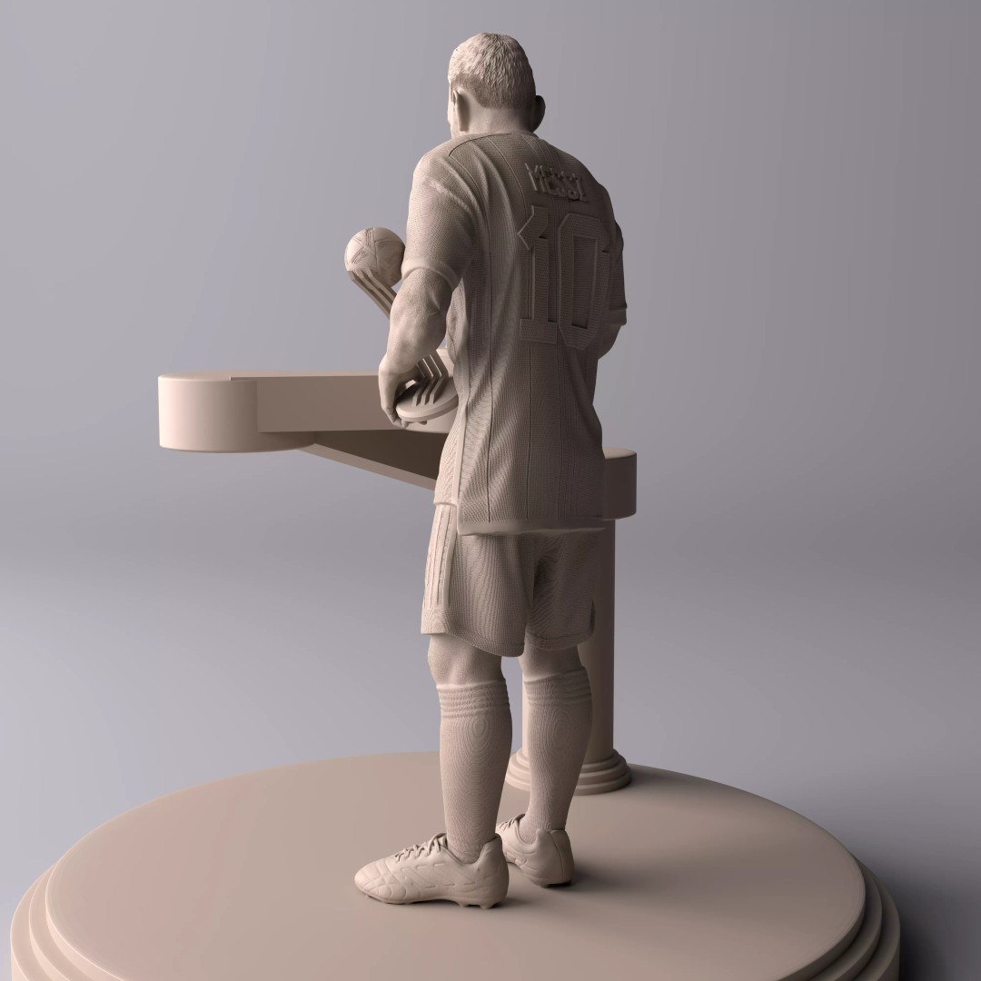 Lionel Messi 3D Model – Premium Statue Collectible, FBX & OBJ - View 10
