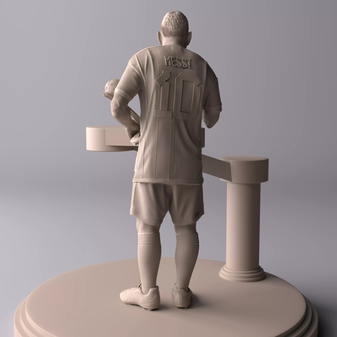 Lionel Messi 3D Model – Premium Statue Collectible, FBX & OBJ - View 11