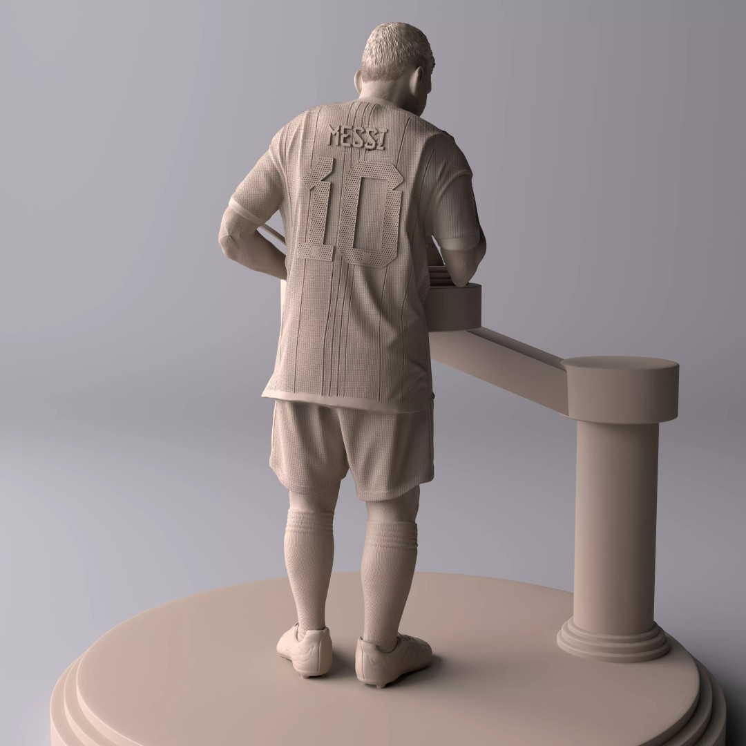 Lionel Messi 3D Model – Premium Statue Collectible, FBX & OBJ - View 12