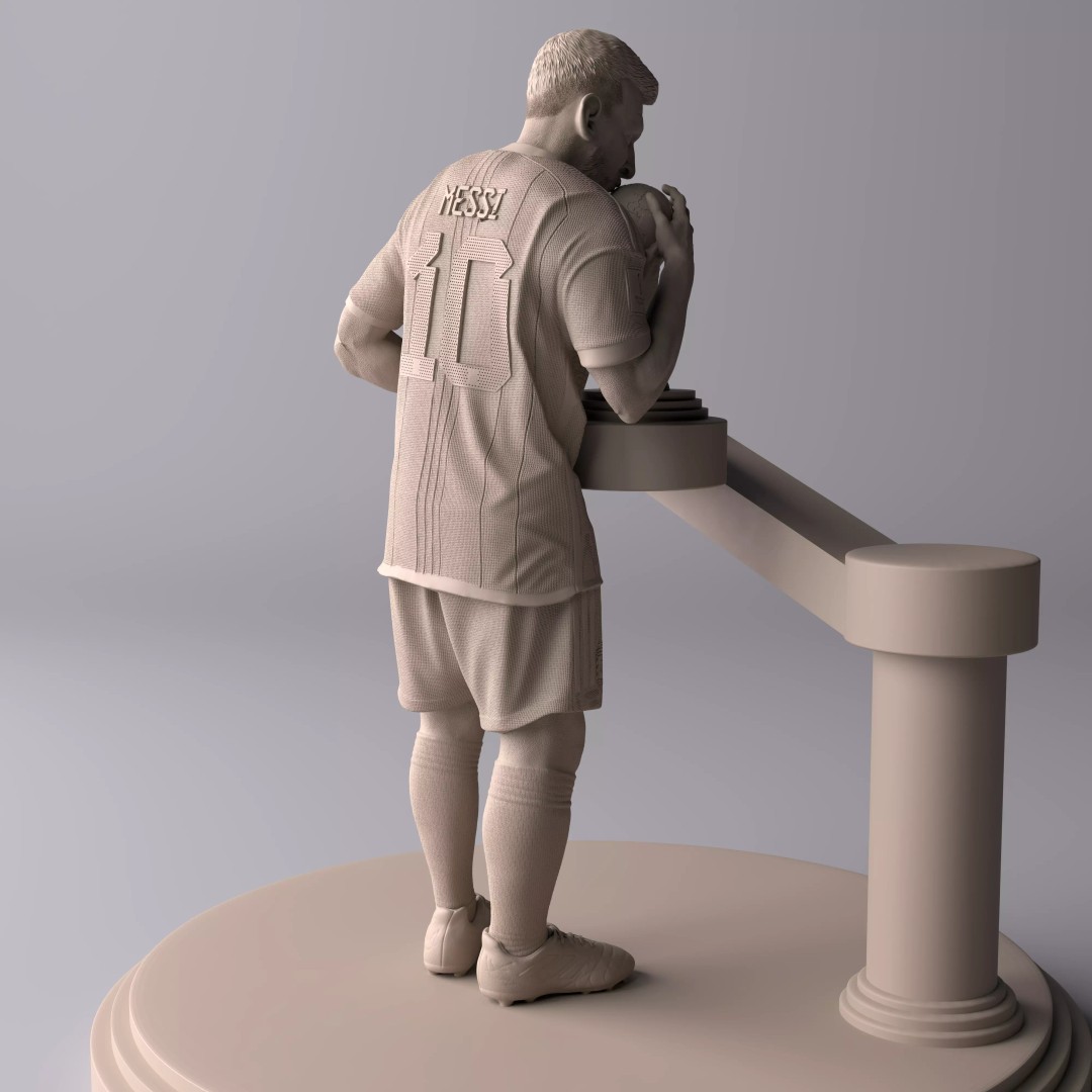 Lionel Messi 3D Model – Premium Statue Collectible, FBX & OBJ - View 13