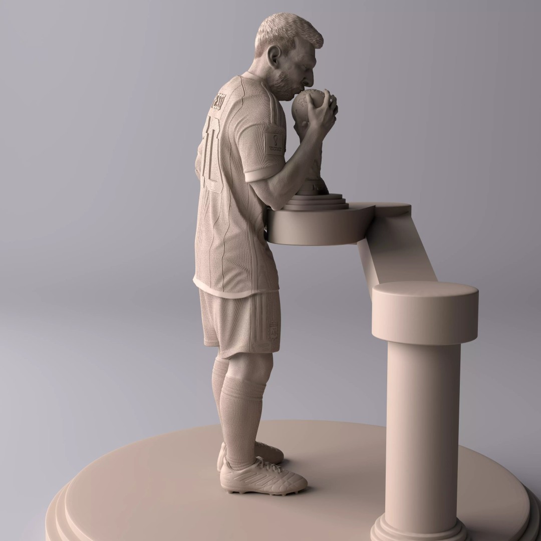 Lionel Messi 3D Model – Premium Statue Collectible, FBX & OBJ - View 14