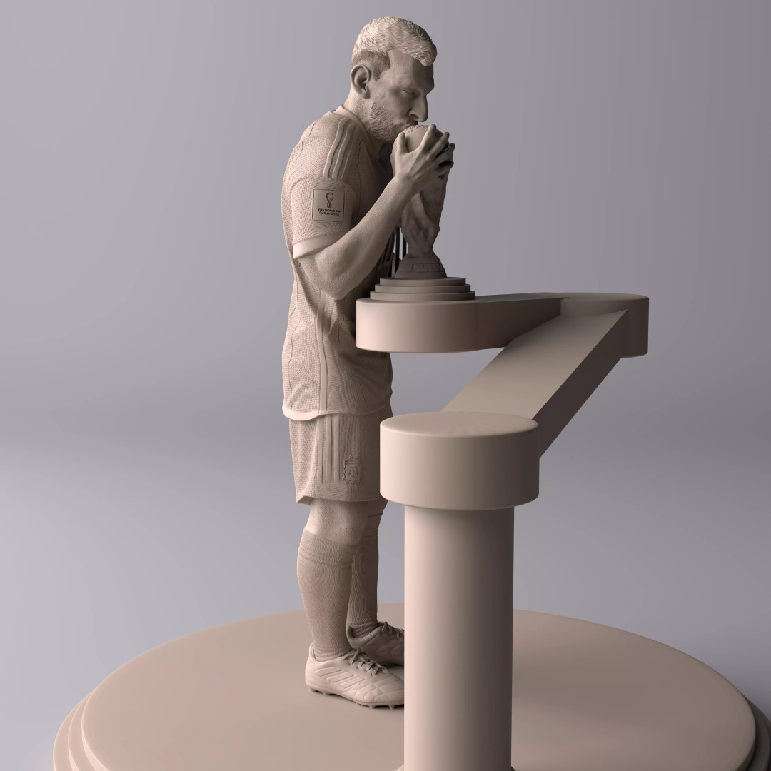 Lionel Messi 3D Model – Premium Statue Collectible, FBX & OBJ - View 15
