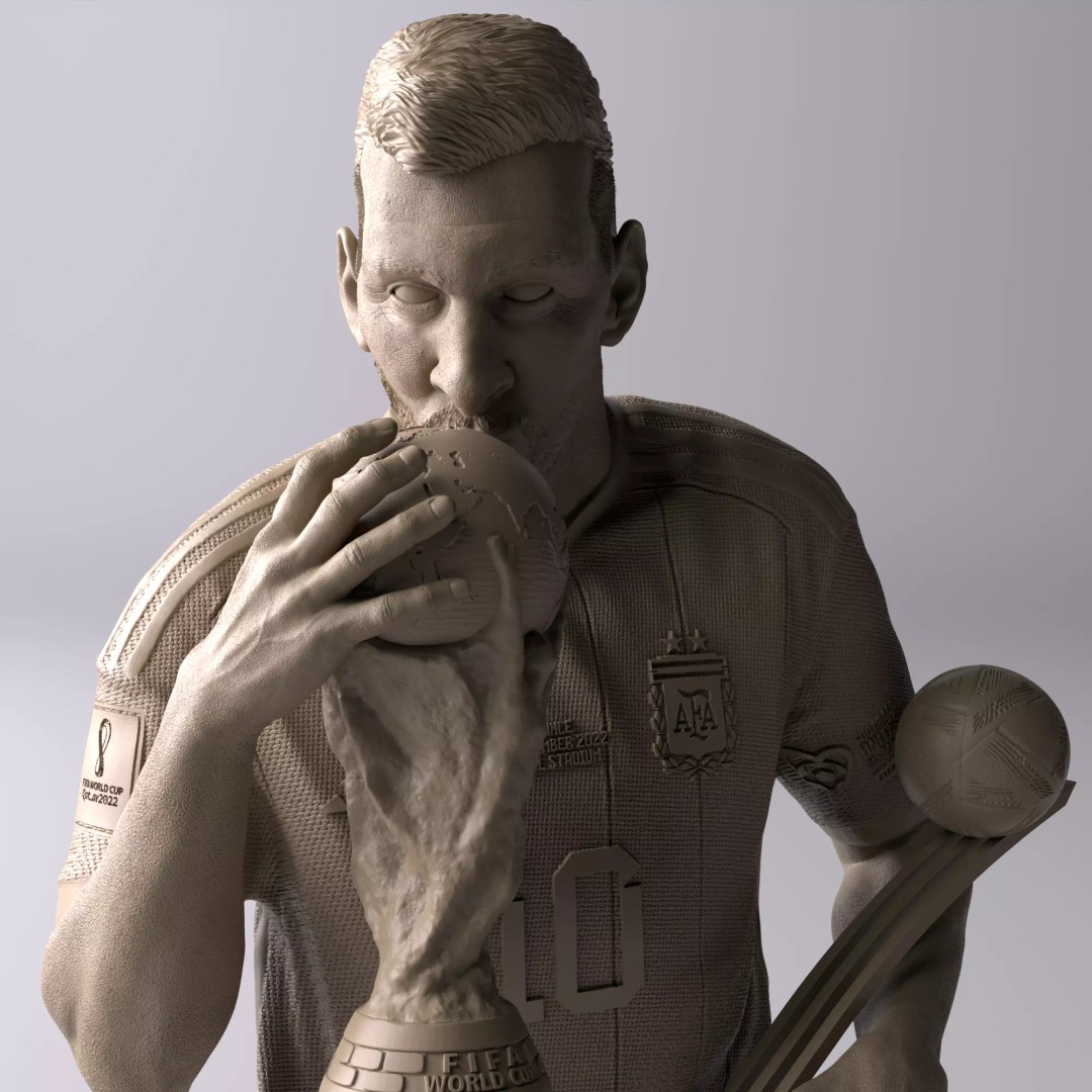 Lionel Messi 3D Model – Premium Statue Collectible, FBX & OBJ - View 2