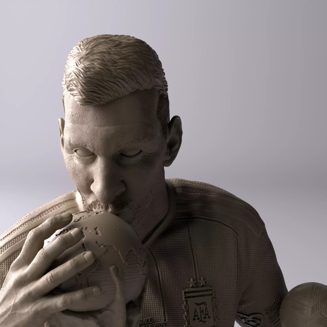 Lionel Messi 3D Model – Premium Statue Collectible, FBX & OBJ - View 4