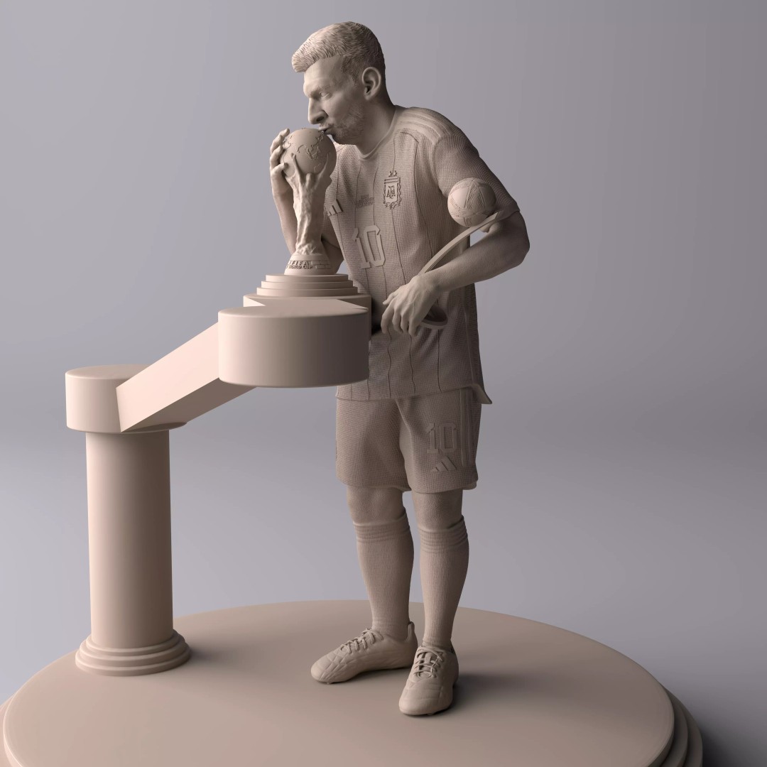 Lionel Messi 3D Model – Premium Statue Collectible, FBX & OBJ - View 7