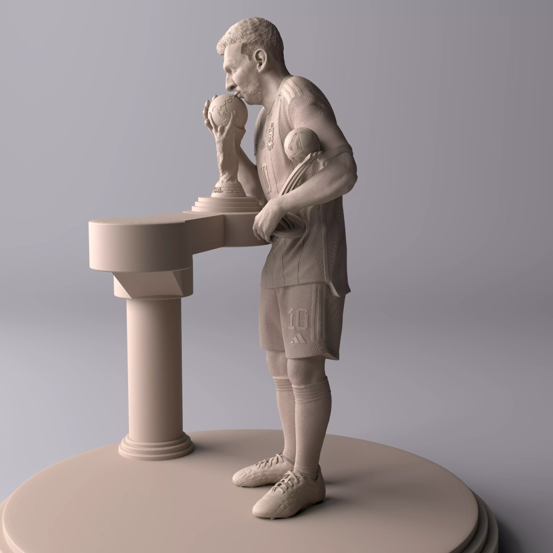 Lionel Messi 3D Model – Premium Statue Collectible, FBX & OBJ - View 8