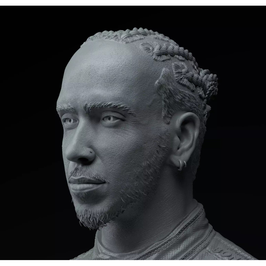 Lewis Hamilton F1 Diorama 3D Model – High Detail STL Collectible