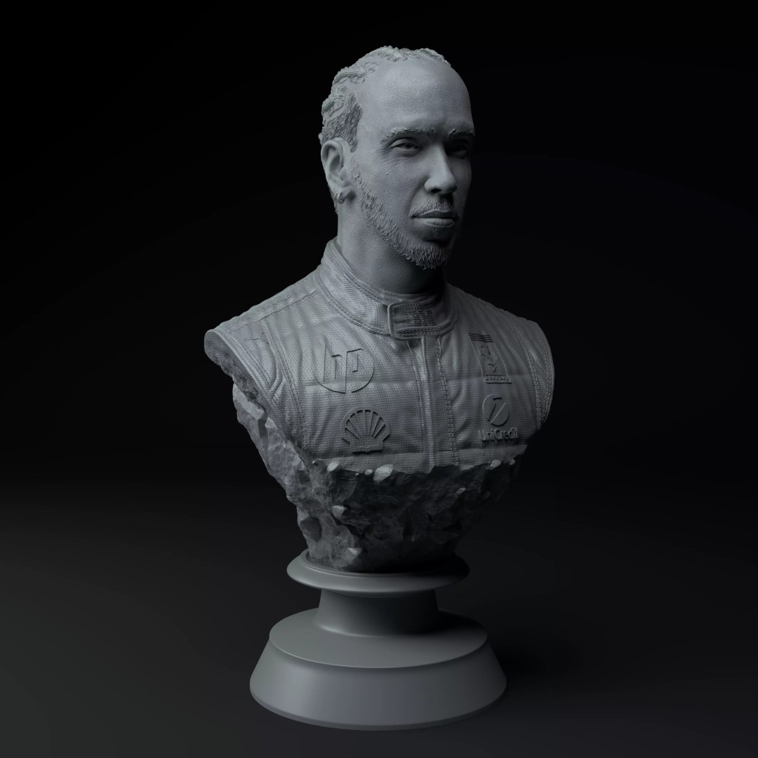 Lewis Hamilton F1 Diorama 3D Model – High Detail STL Collectible - View 11