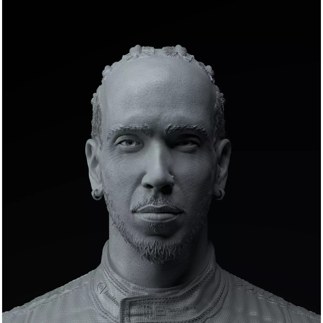 Lewis Hamilton F1 Diorama 3D Model – High Detail STL Collectible - View 12