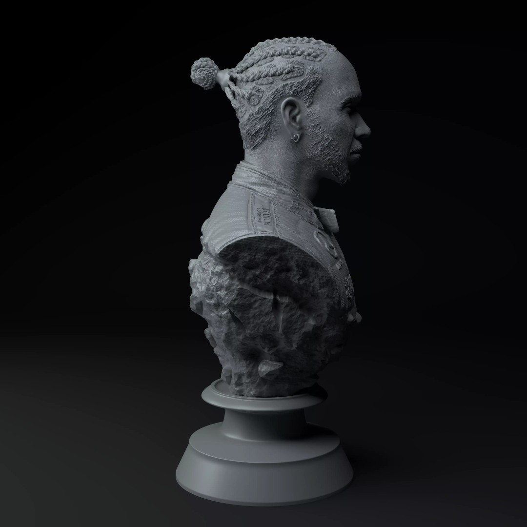 Lewis Hamilton F1 Diorama 3D Model – High Detail STL Collectible - View 9