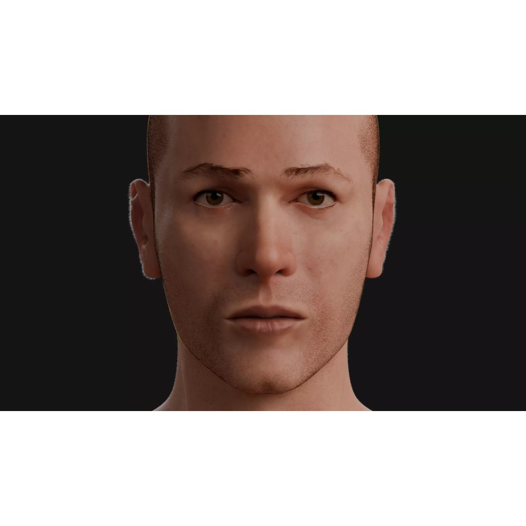 Male Human Body 3D Model – Anatomical Base Mesh for Medical Visualization - View 4