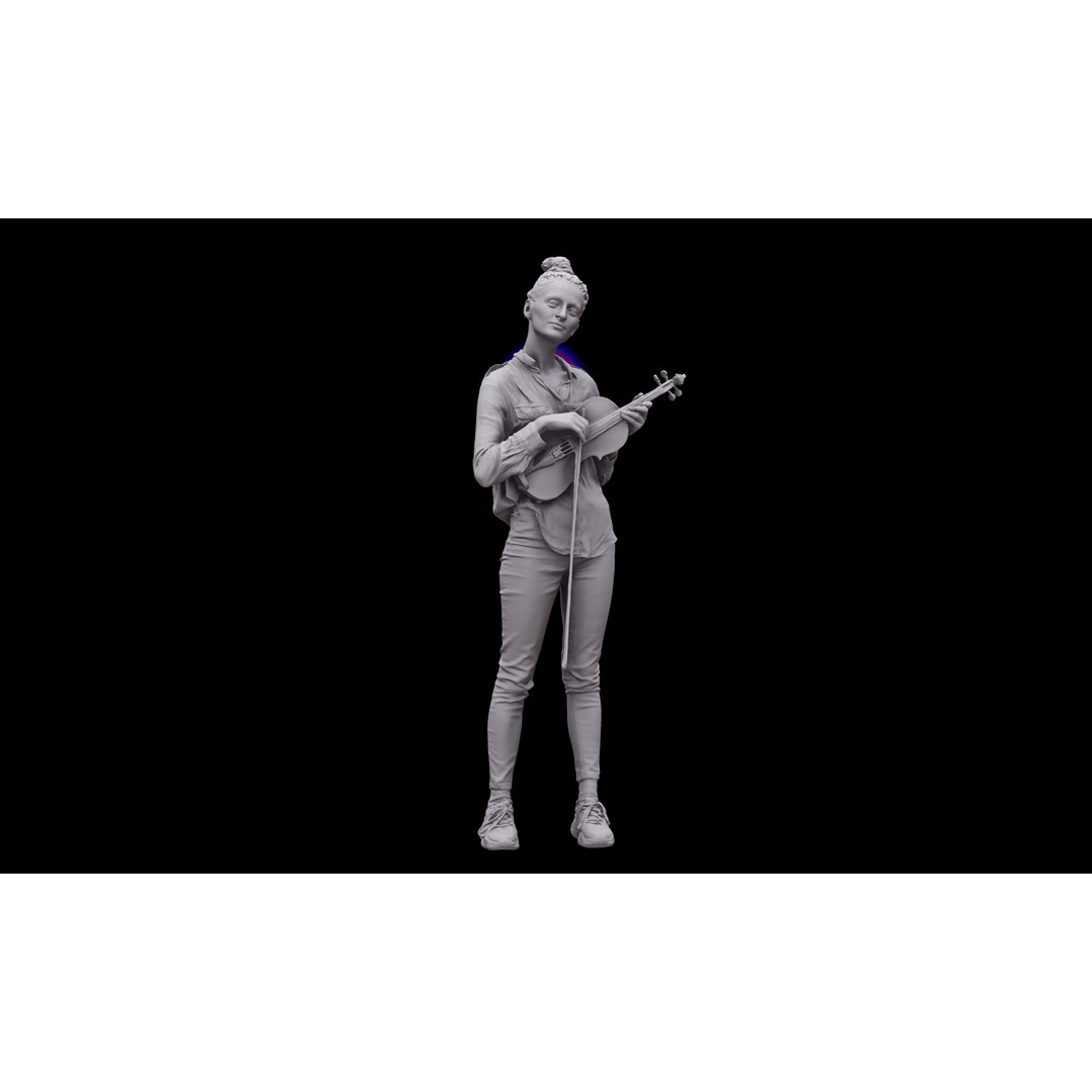Waja Violin 3D Model – High Poly OBJ, 8K Textures, Game Asset - View 12