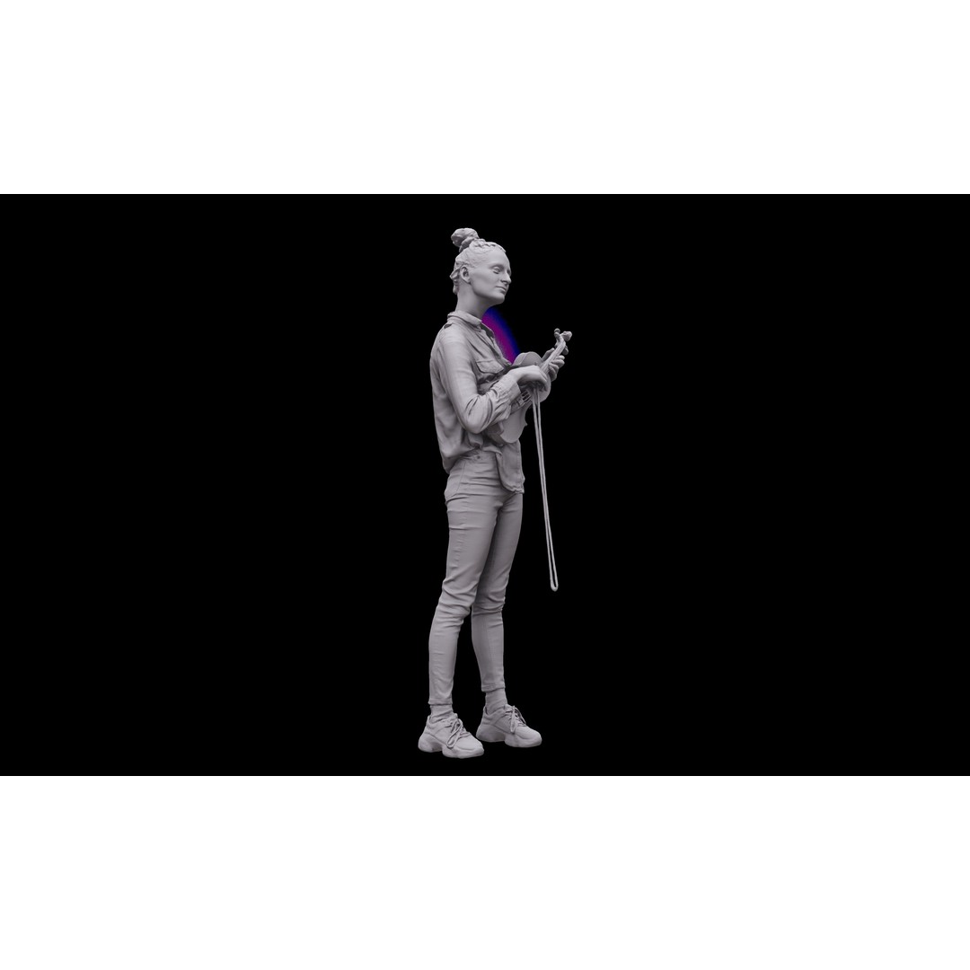 Waja Violin 3D Model – High Poly OBJ, 8K Textures, Game Asset - View 13