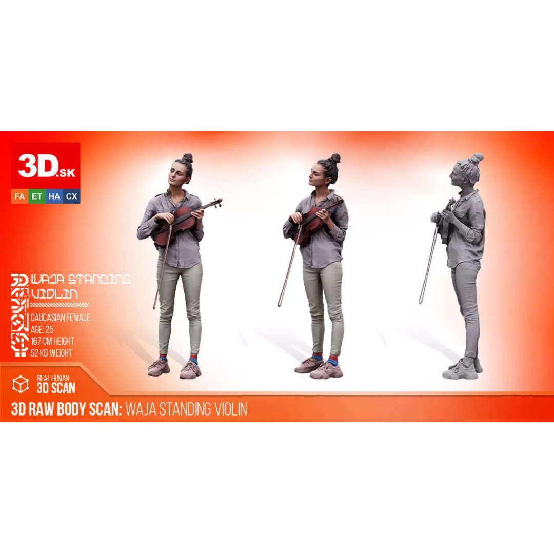 Waja Violin 3D Model – High Poly OBJ, 8K Textures, Game Asset - View 2