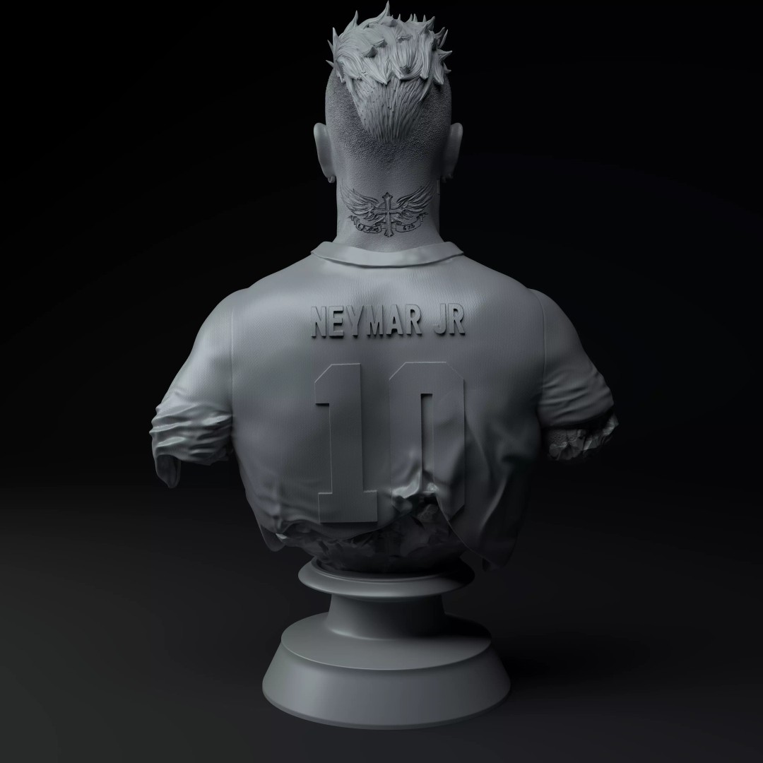 Neymar Jr Bust 3D Model – Premium STL Figurine for Collectors - View 6