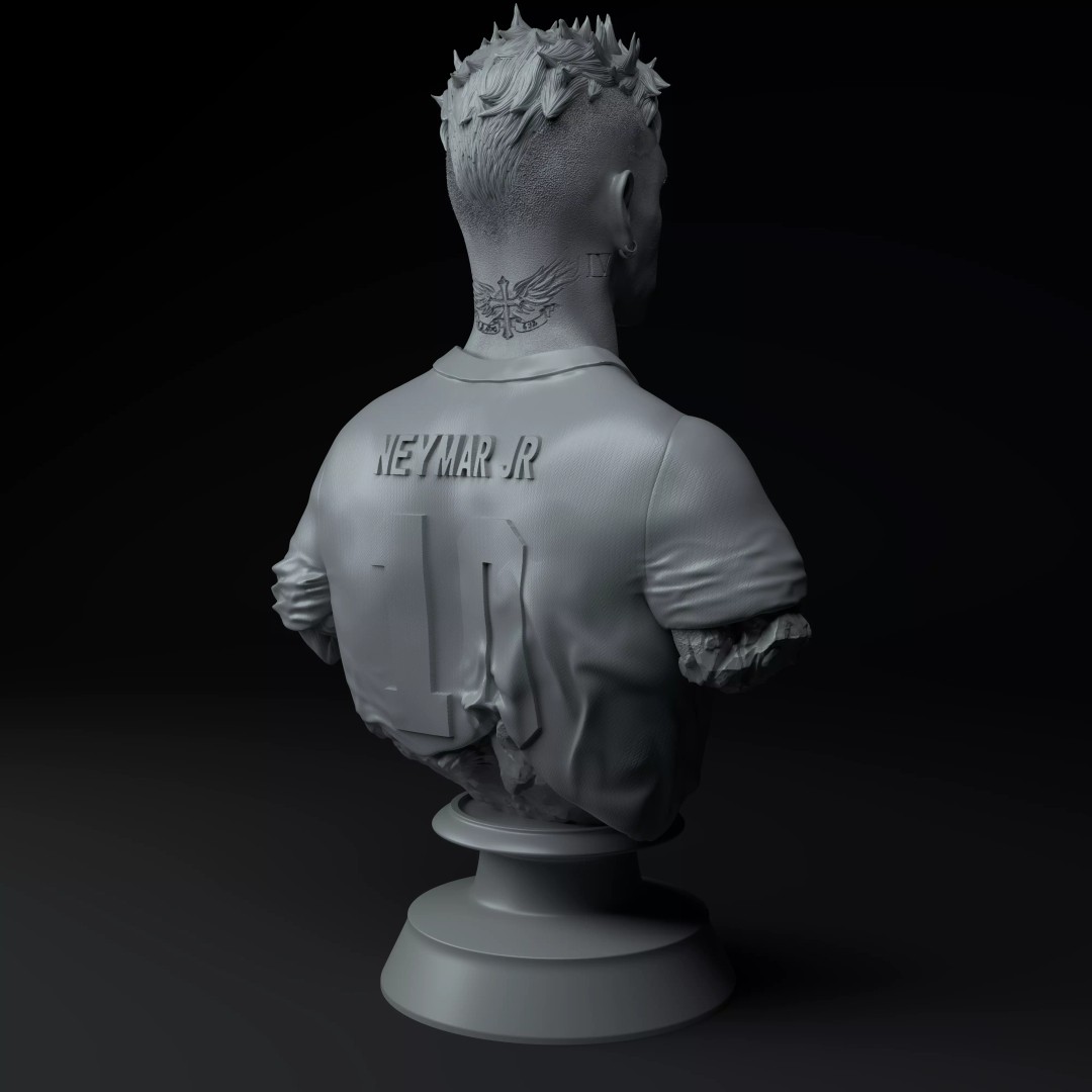 Neymar Jr Bust 3D Model – Premium STL Figurine for Collectors - View 7