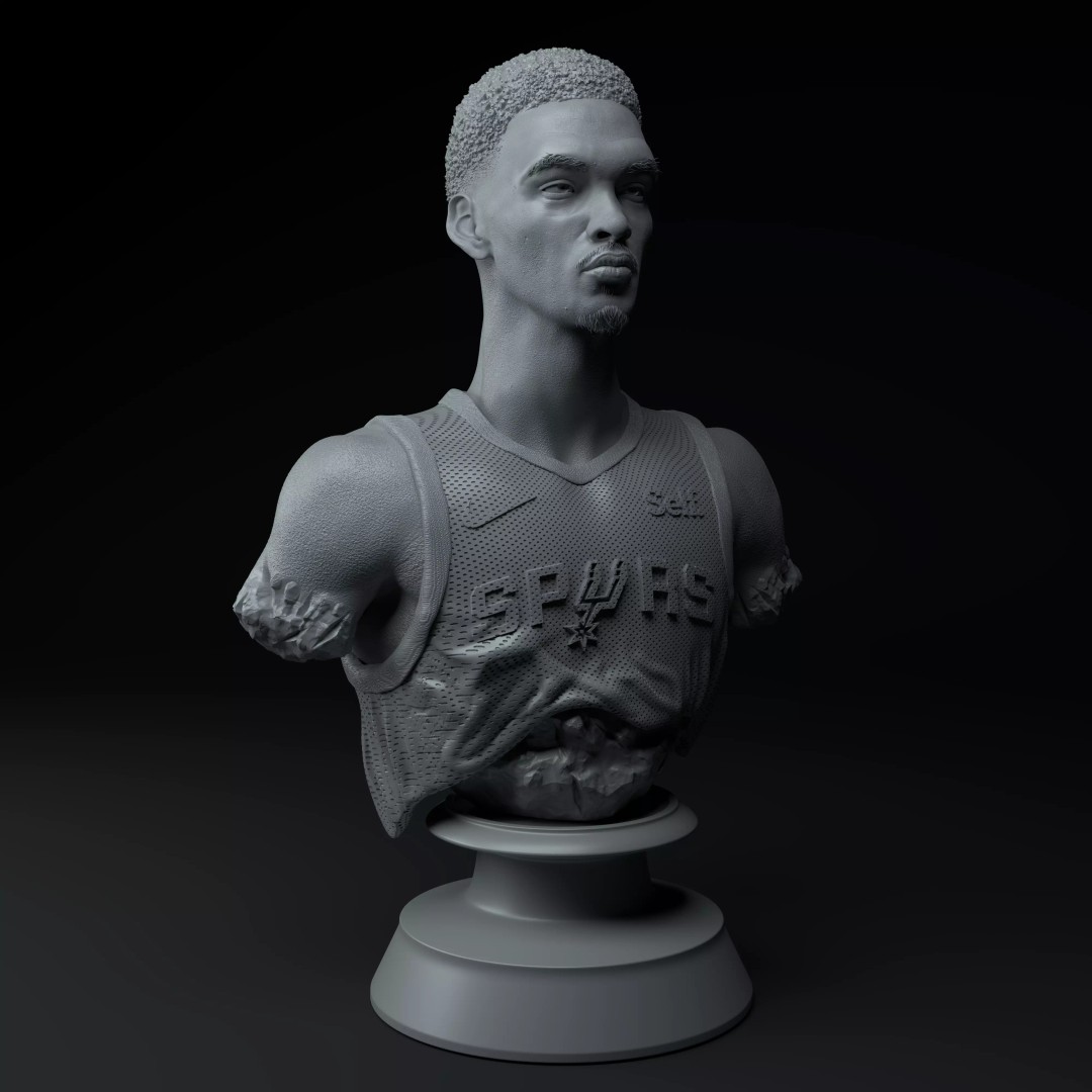 Victor Wembanyama 3D Model – Premium Bust for 3D Printing, STL