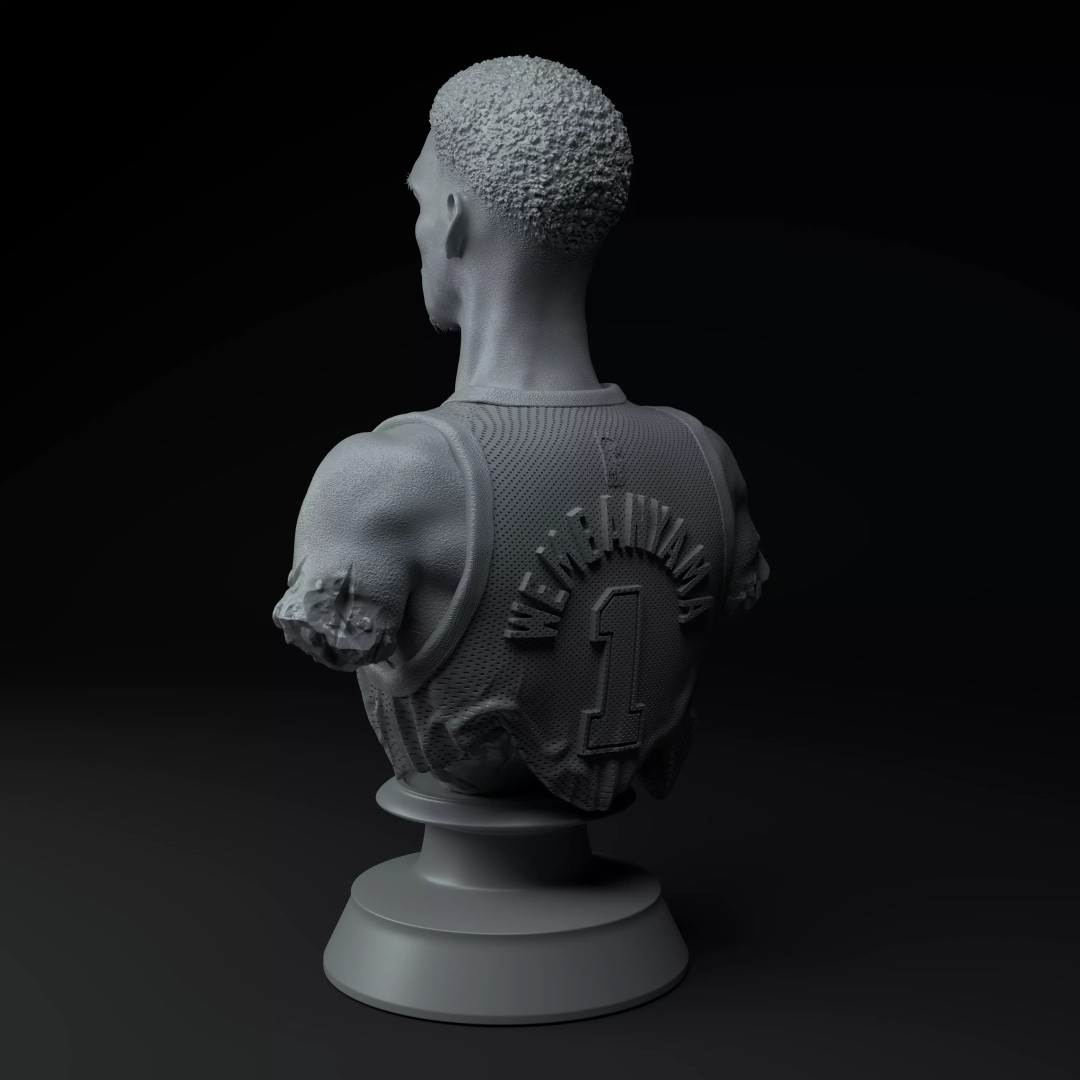Victor Wembanyama 3D Model – Premium Bust for 3D Printing, STL - View 5