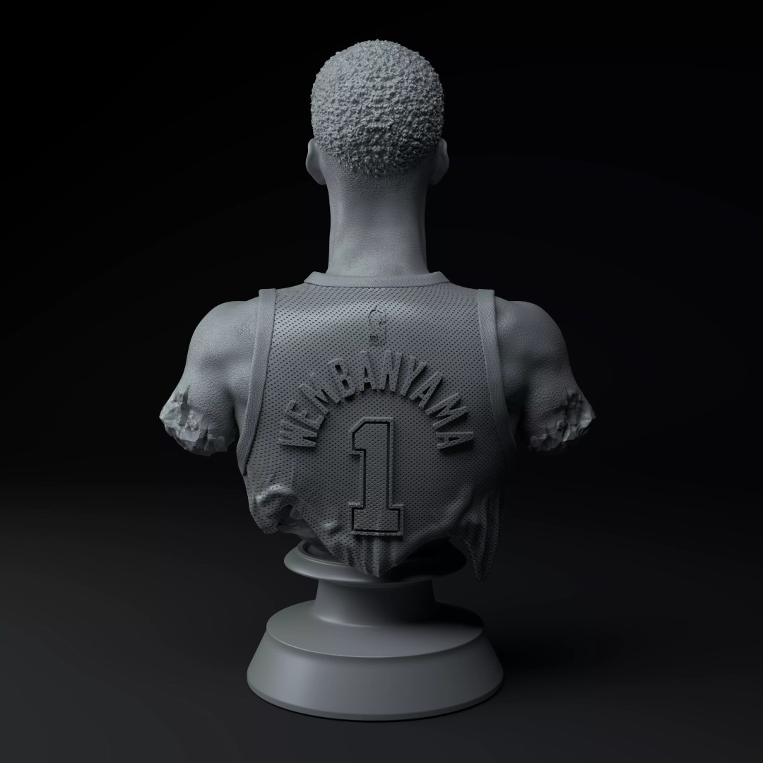 Victor Wembanyama 3D Model – Premium Bust for 3D Printing, STL - View 6