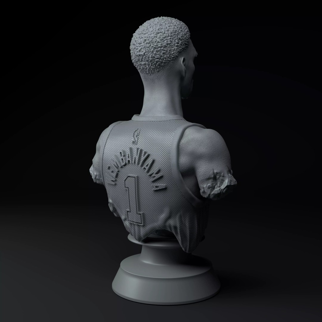 Victor Wembanyama 3D Model – Premium Bust for 3D Printing, STL - View 7
