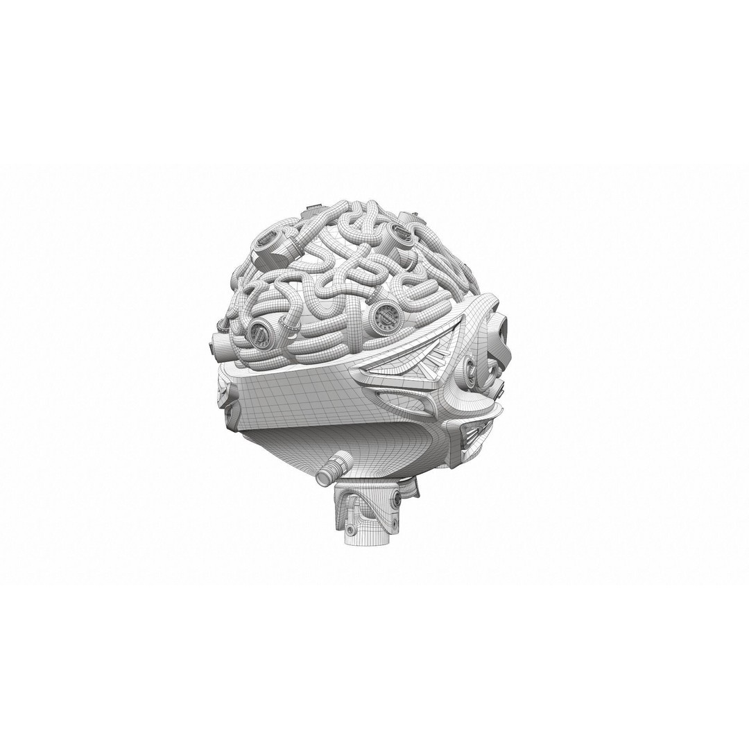 Artificial Brain 3D Model – High Poly PBR Asset for Interior Visualization - View 23
