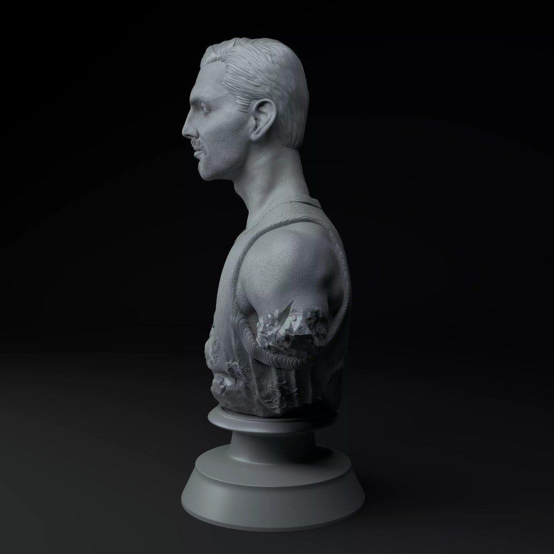 Freddie Mercury 3D Model – Premium Bust Sculpture, STL Format - View 4