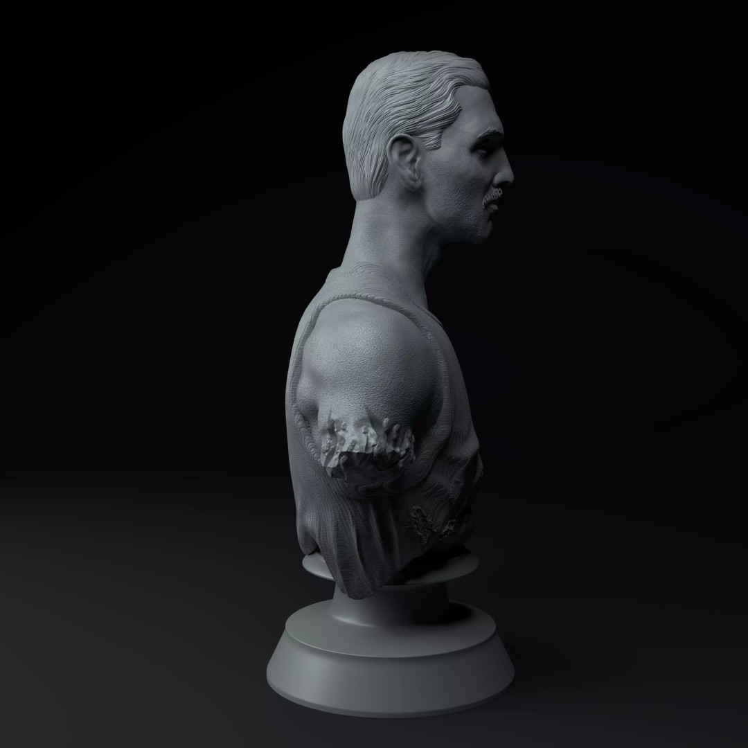 Freddie Mercury 3D Model – Premium Bust Sculpture, STL Format - View 8