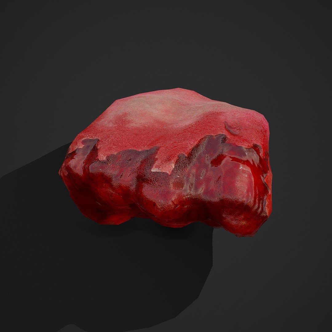 Severed Tongue 3D Model – Low Poly PBR Asset, FBX Format - View 11
