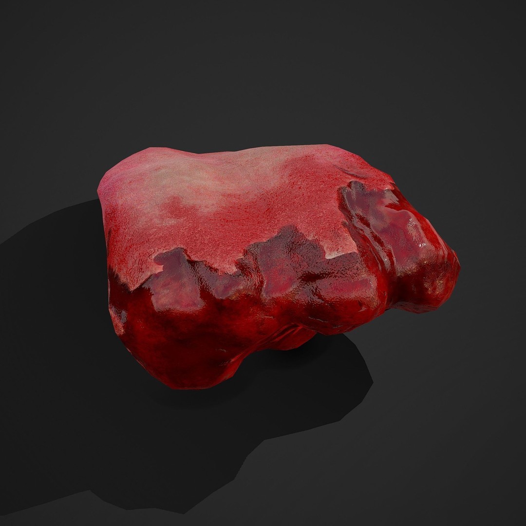 Severed Tongue 3D Model – Low Poly PBR Asset, FBX Format - View 12