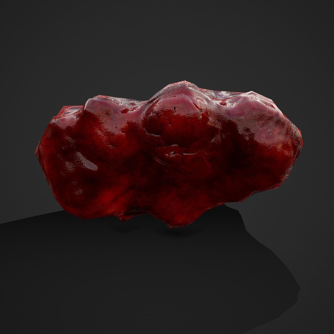 Severed Tongue 3D Model – Low Poly PBR Asset, FBX Format - View 24