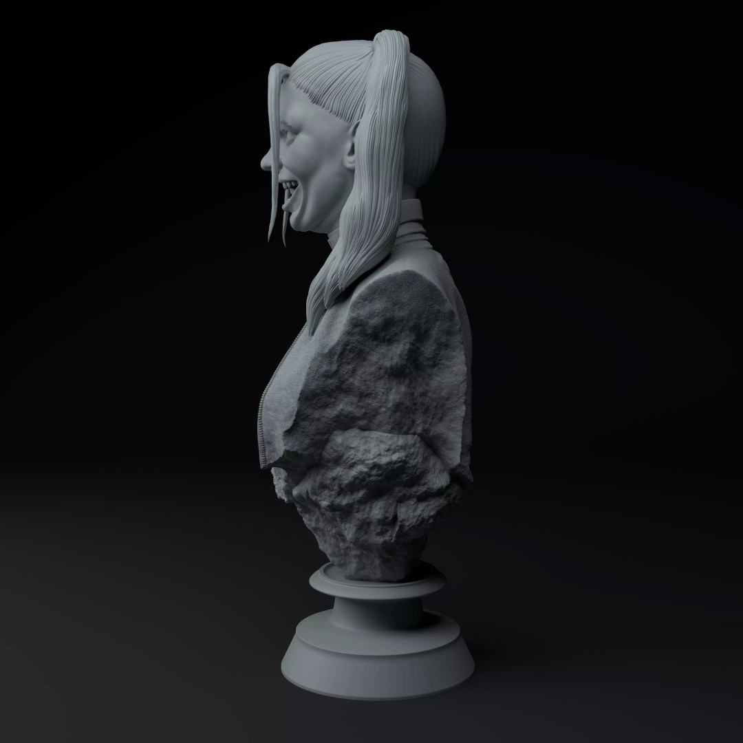 Harley Quinn Bust 3D Model – Premium STL Sculpture, Game-Ready - View 4