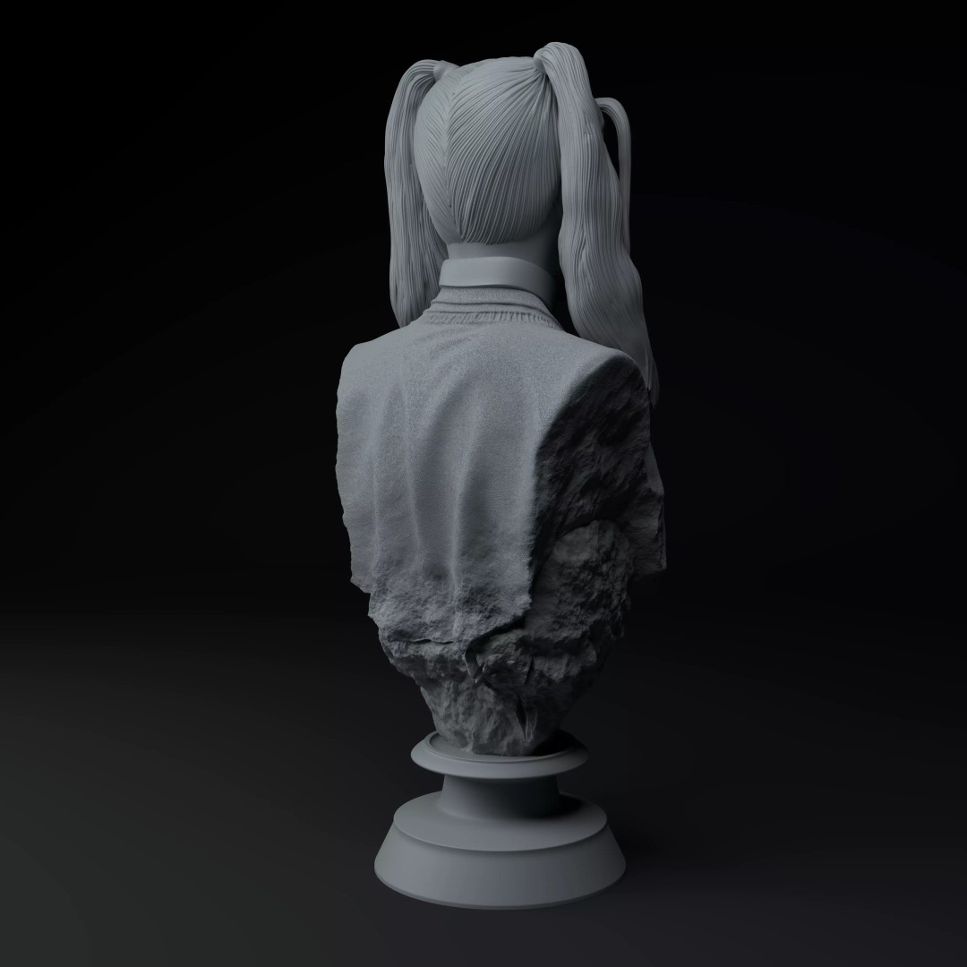Harley Quinn Bust 3D Model – Premium STL Sculpture, Game-Ready - View 7