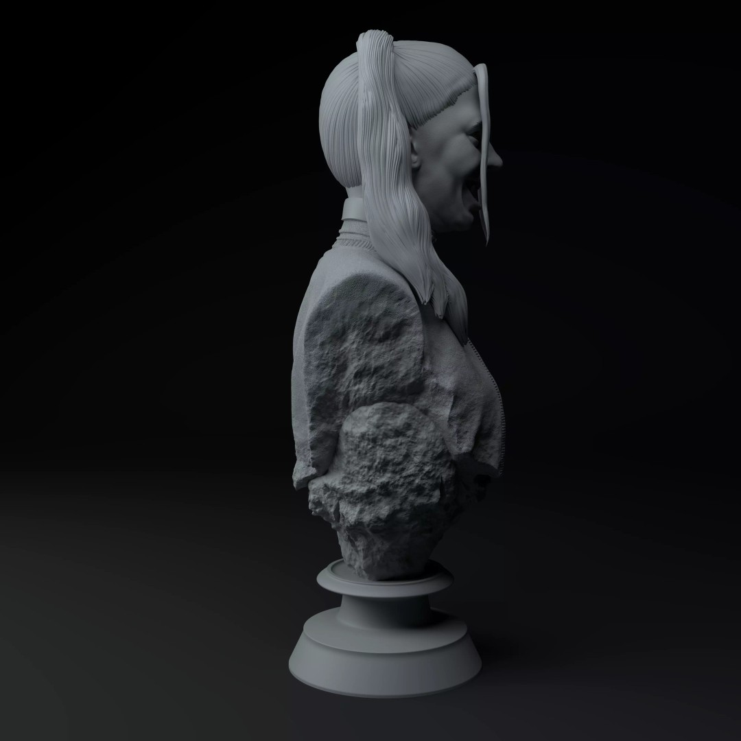 Harley Quinn Bust 3D Model – Premium STL Sculpture, Game-Ready - View 8