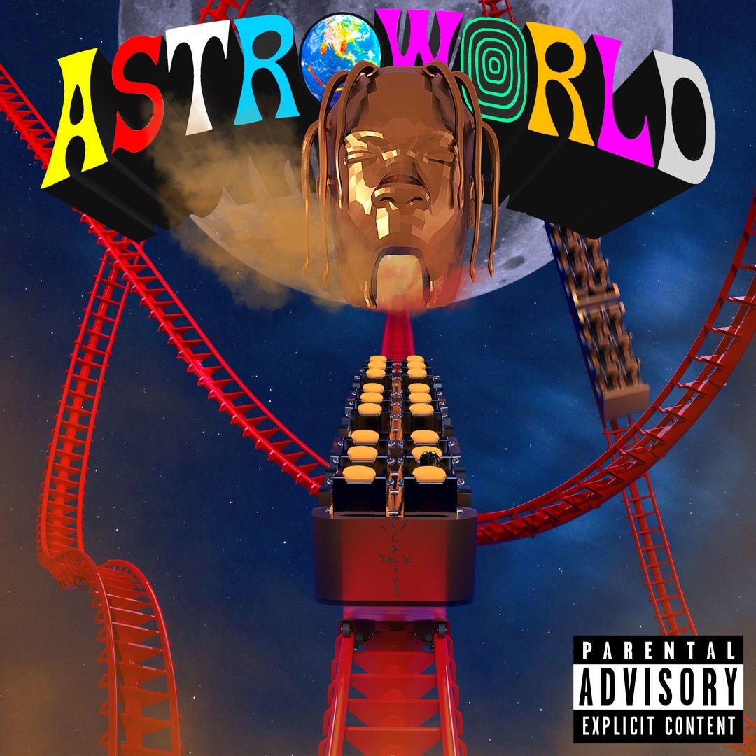 Astroworld Travis Head 3D Model – Low Poly Character Asset, FBX