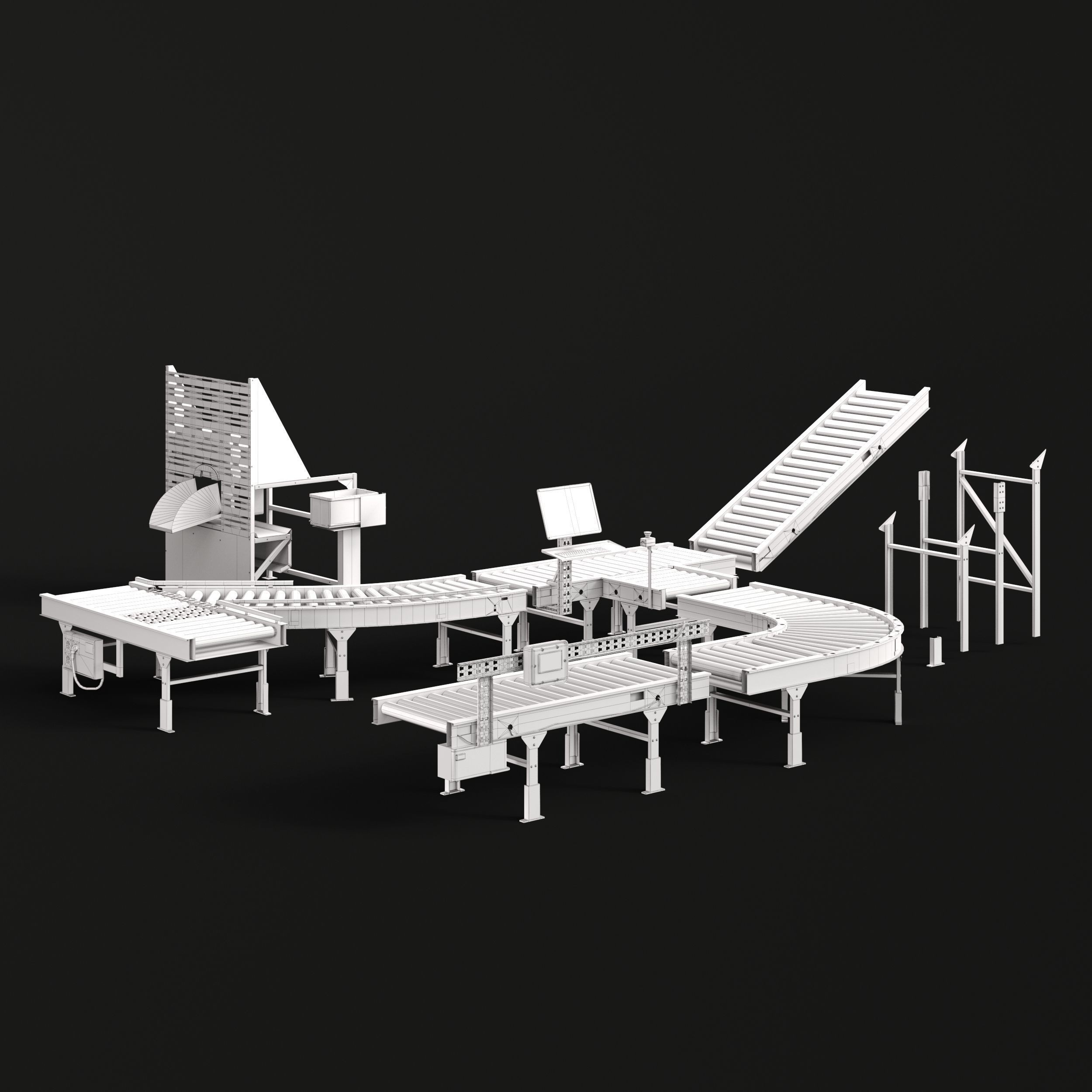 Factory and Warehouse Equipment - Game-Ready 3D Model - View 40