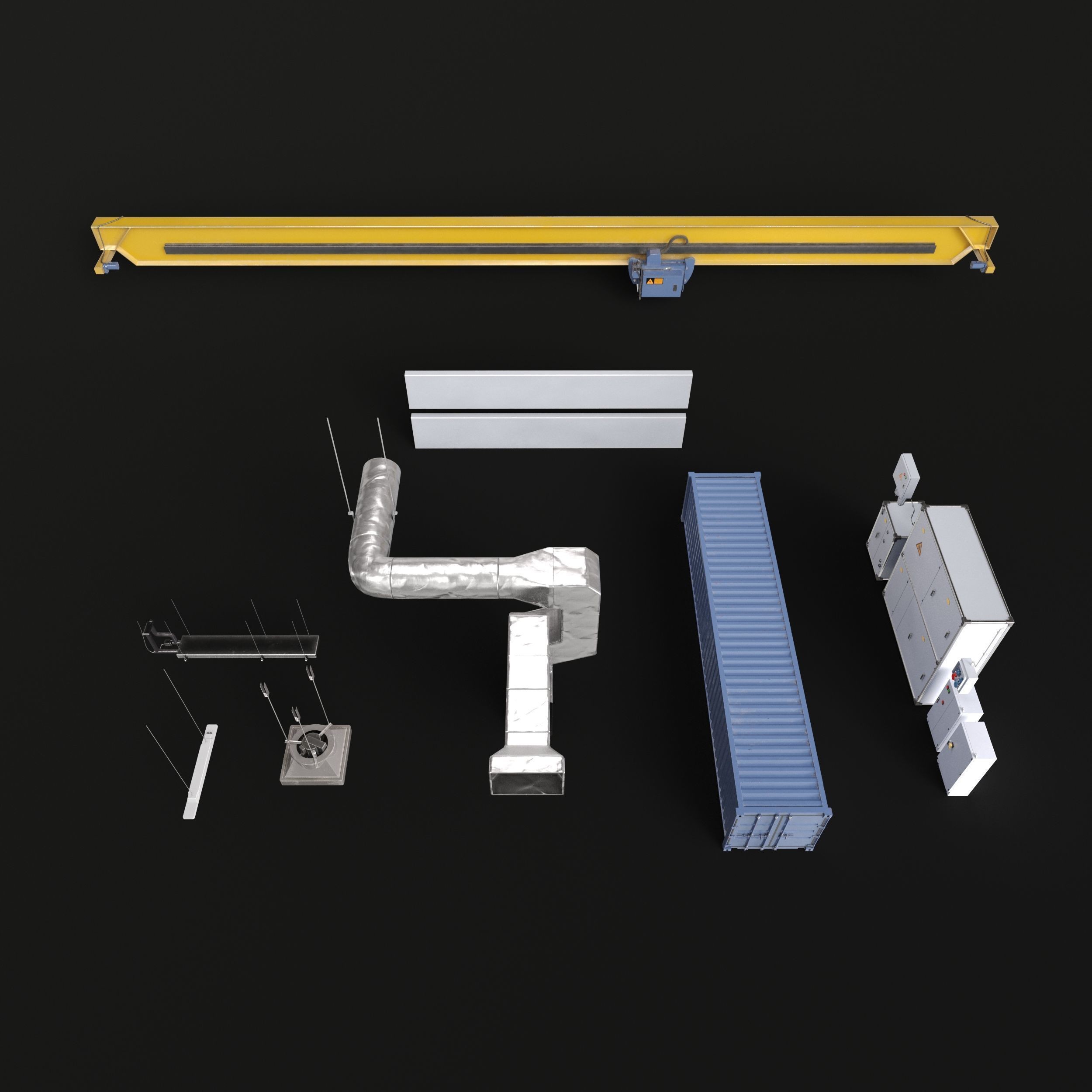 Factory and Warehouse Equipment - Game-Ready 3D Model - View 46