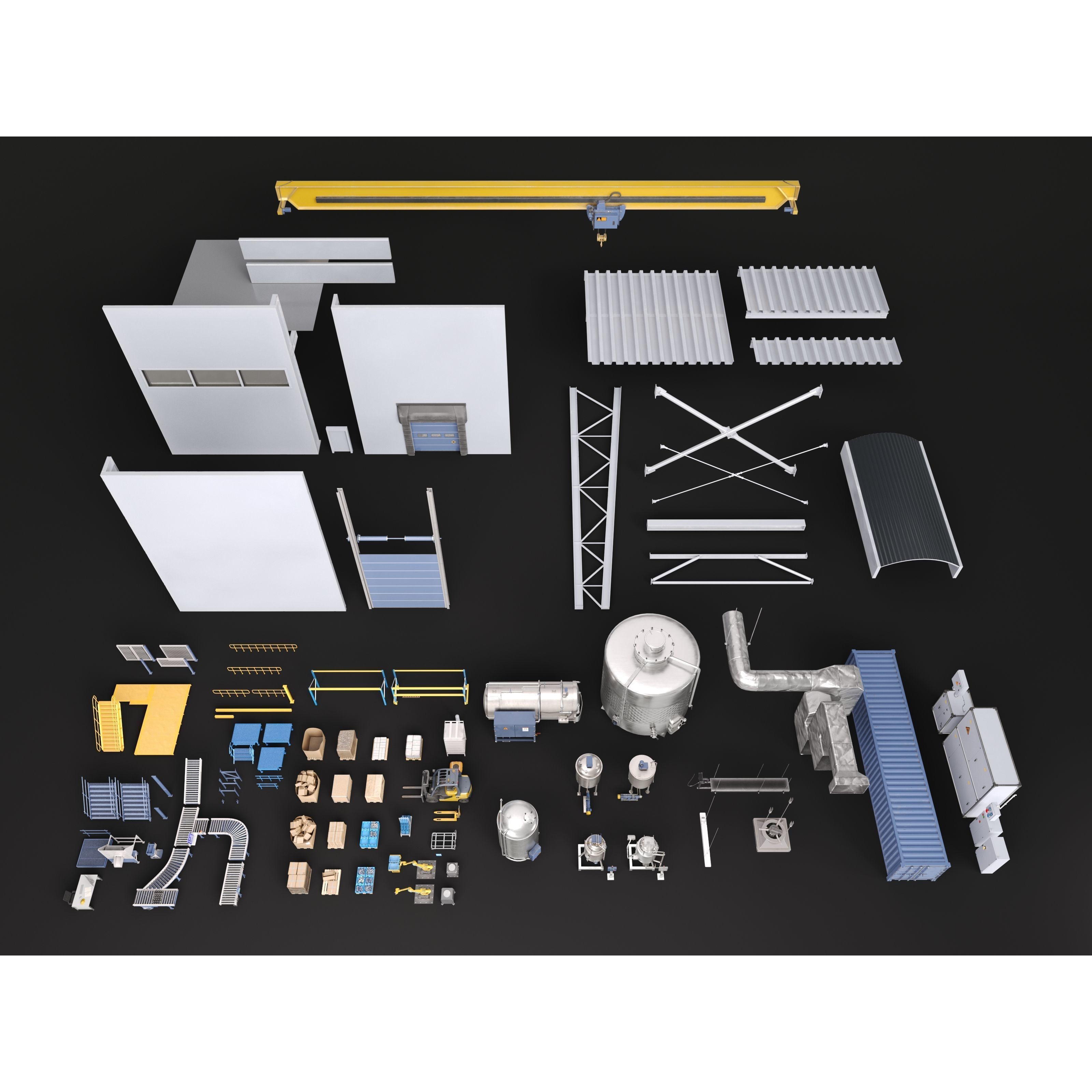 Factory and Warehouse Equipment - Game-Ready 3D Model - View 47