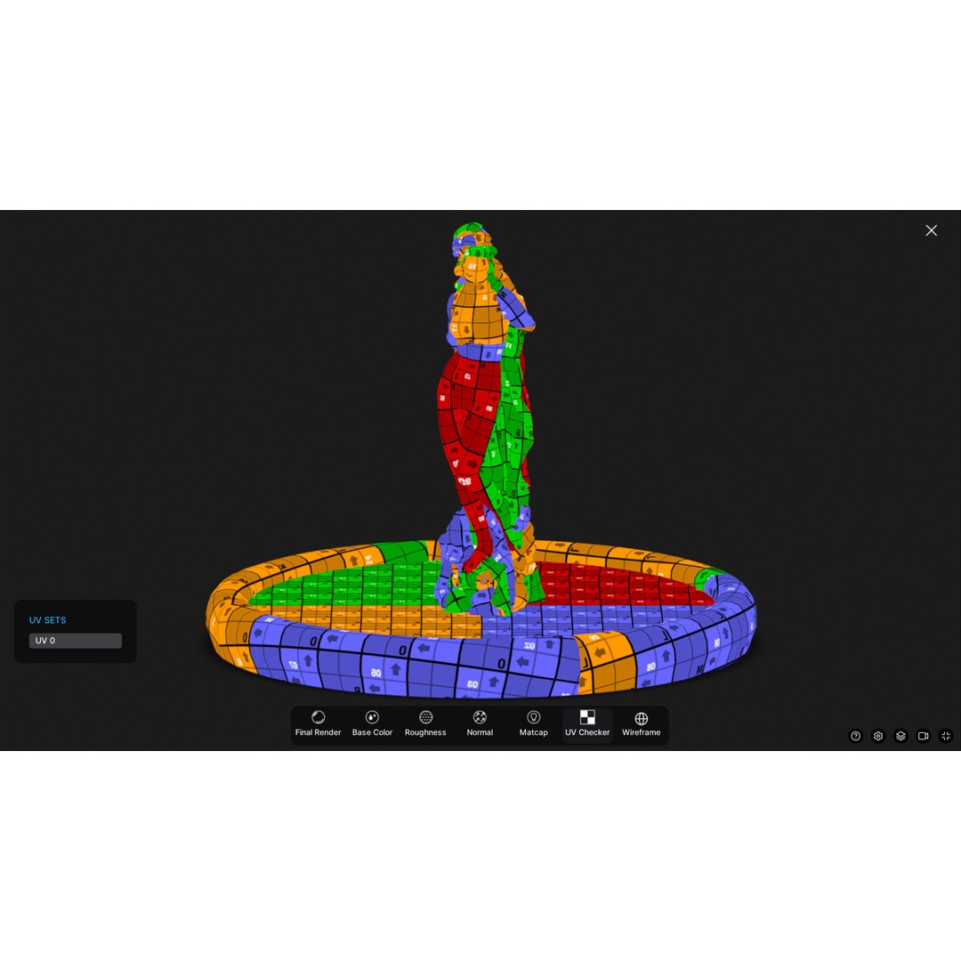 Venus Fountain 3D Model – Low Poly PBR Decorative Sculpture, FBX - View 12