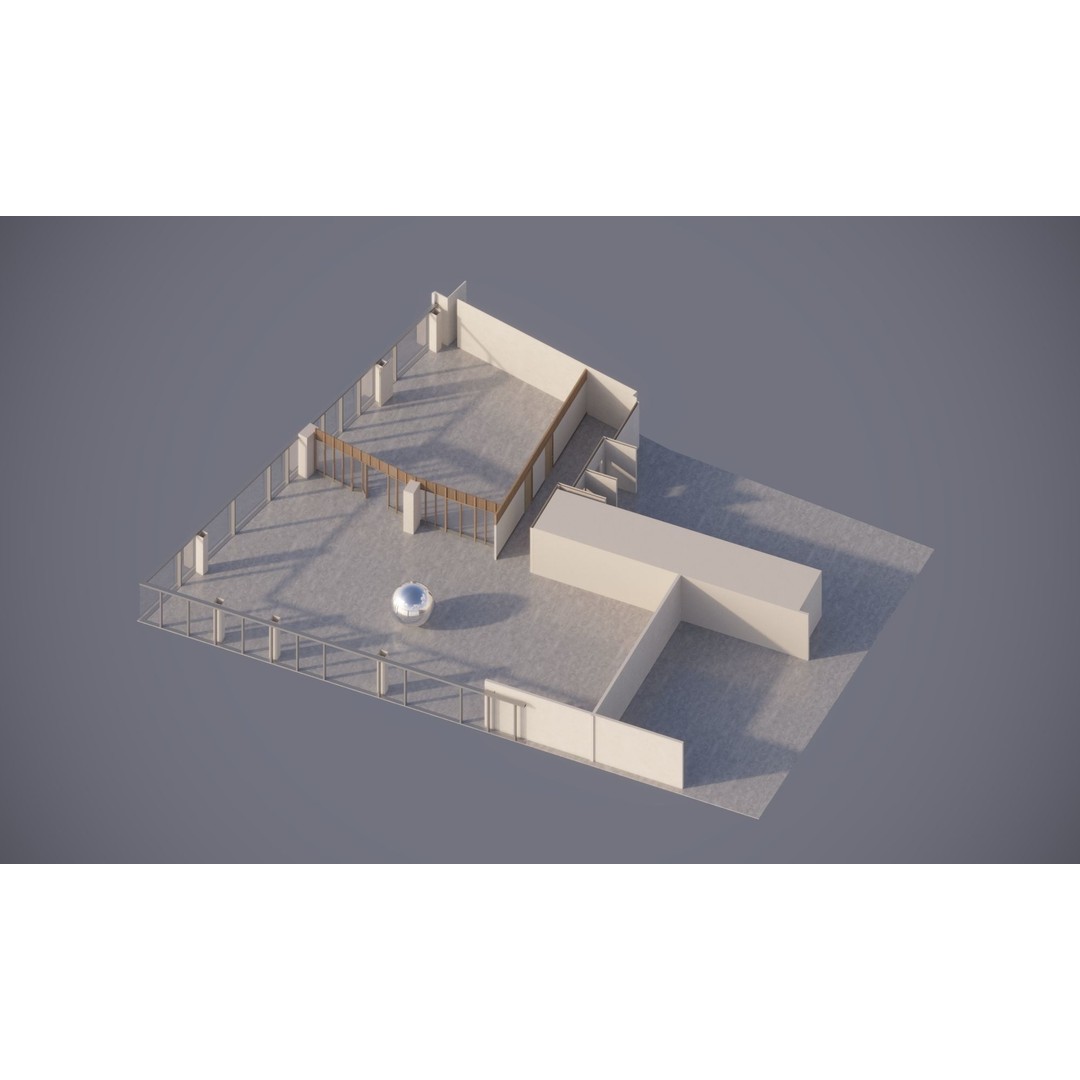 Industrial Office Space 3D Model – High Poly Interior with Textures, FBX, OBJ
